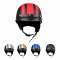 PU Leather Motorcycle Helmets MTB Mountain Rode Bike Bicycle Cycling Helmets Open Half Face Detachable Visor & Scarf|Bicycle