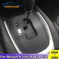 Xburstcar for Nissan Rogue X Trail Xtrail T32 2014 2015 2016 2017 2020 AT Carbon Fiber Car Gear Shift Panel Protective Sticker