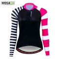 WOSAWE Female Cycling Jersey Long Sleeves Road Cycling Clothes Spring Autumn Breathable Long Sleeves Bicycle Women's Jersey