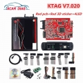 KTAG V7.020 2.25 SW Online K tag Full Set Cables Ktag V7.020 Red PCB+Red 3D sticker+4LED Master ECU Chip Tuning Tool|Code Reade