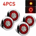 4PCS Trailer Taillight LED Trailer Lantern 16 LED Truck Trailer Brake Stop Turn Signal Tail Lights 12V Rear Trailer Lights|Truck