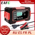 Eafc Full Automatic Car Battery Charger 12v Digital Display Battery Charger Power Puls Repair Chargers Wet Dry Lead Acid - Batte