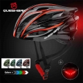 QUESHARK Men Women Ultralight Cycling Helmet Led Taillight MTB Road Bike Bicycle Motorcycle Riding Ventilated Safely Cap|Bicycle