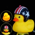 2020 Cartoon Yellow Silica Gel Duck Helmet Head Bicycle Bells Light Shining Mountain Bike Handlebar Duck Light Bell Accessories|