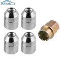 Universal M12x1.5 Wheel Lock Lug Nuts 4 Anti Theft Locking Nuts+1 Key Set 4 * Internal Thread 1 * Anti-theft Nut Tyre Nut - Nuts