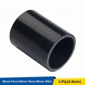 102mm/89mm/76mm/63mm/51mm/38mm 3 ply Reinforced Straight Silicone Coupler Hose 4" Turbo Intake Pipe Black for vehicles boat