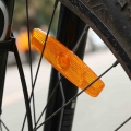 Bike Bicycle Spoke Reflector Safety Plastic Reflective Lens MTB Road Bike Wheel Rim Reflectors Night Riding Warning Clip Yellow|