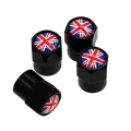 Hausnn 4pcs/pack Car Accessories For Land Rover Mini Jaguar Uk England Flag Logo Sticker Wheel Tire Valve Caps Stem Covers - Tir