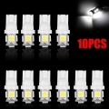 New Hot 10pcs LED Car Interior Light T 10 Wedge 5 SMD 5050 LED Light bulbs 192 168 193 W5W 2825 158 White |Car Hea