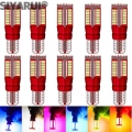 10pcs Car Styling W5w Led Canbus Bulb Car Lights T10 57smd Wy5w 12v 3014 Auto Lamp Lights Marker Light Parking Lamp Motor Wedge