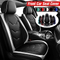 Universal Car Front Seat Covers PU Leather Seats Cover Waterproof Non slip Seat Cushion Cover Luxury Upgrade For Auto Truck SUV|