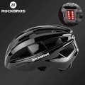 ROCKBROS Bicycle Helmet MTB Road Cycling Rear Light Helmets Integrally molded Safety EPS+PC Ultralight Sport Urban Bike Helmet|B