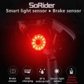 MEROCA Bicycle Smart Taillight Intelligent Sensor Brake Light Road Bike MTB Waterproof Rear Tail Lights|Bicycle Light| - Of