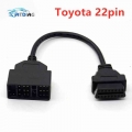 Top OBD2 Cable Adapter for Toyota 22Pin to 16Pin OBD Adapter to OBDII Connector for Toyota 22 Pin ODB2 Cable|Car Diagnostic Cabl