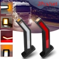 2Pcs Car Truck Trailer Side Marker LED Lights Outline Lamp Van Dynamic Red Amber White|Truck Light System| - Ebikpro.com