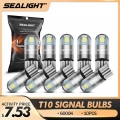 Sealight 10 Pcs 194 T10 Led Bulbs 6000k White 168 2825 T10 W5w 3030 Bright Led Chips For Dome Light Map Light Door Light - Signa