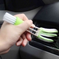 2 In1 Green Car Air conditioner Outlet Dirt Duster Cleaner Brush Car Air Conditioning Vent Blinds Cleaning Brush Car Accessories