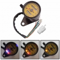 Universal Motorcycle KM/H Electronic Speedometer with LED Backlight Dual Odometer Gauge Retro Vintage Tachometer Moto Instrument