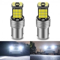 2pcs Ba15s P21w 1156 Car Led Reverse Light Bulb 4014 Chips For Vw Passat B5 B6 Golf Canbus Auto Lamp Error Free Dc 12v 6000k - S