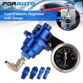 With Gauge Kit Car Accessories Universal Vehicle Refitting Fuel Supercharger Adjustable Fuel Pressure Regulator 7 Colors - Oil P