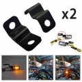 2Pcs Universal Motorcycle Turn Signal Light Holder Metal Relocation Fork Clamps Mount Lamp Mount Bracket Motorbike Accessories|H