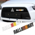 Car Front Grill Ralliart Logo Badge Sticker For Mitsubishi Asx Triton Outlander Attrage Mirage Xpander Lancer Auto Accessories