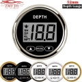 52MM Universal Depth Gauge Marine Boat Digital Depth Meter with White Backlight 9 32V Pulse Signal Depth Gauge Waterproof|Speedo