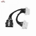 Male to Two Female Y Cable OBD2 splitter extension for ELM327 16 pin OBD2 OBDii OBD 2 Splitter Extension Cable one|Electrical Te