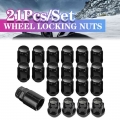 21PCS 19mm Alloy Car Wheel Locking Nuts Blots Locker With Key Opposite Side 60 Degrees For Ford for Focus M12 x 1.5mm|Nuts &