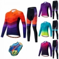 MILOTO Team Autumn Fashion Women Cycling Clothing Jersey Sets Maillot Paul Smith Uniform Long Sleeve Breathable Suits|Cycling S