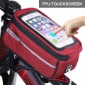 Waterproof Bicycle Bag Nylon Bike Cyling Cell Mobile Phone Bag Case 5.5'' 6'' Bicycle Panniers Frame Front Tube