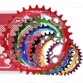 Bicycle Crank 104bcd Round Shape Narrow Wide 32t/34t/36t/38t Mtb Chainring Bicycle Chainwheel Bike Circle Crankset Single Plate