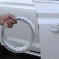 5m Car Anti-collision Pvc Electroplating Strips Car Door Seal Strip Crash Protection U-shaped Glossy Strips Auto Decal Stickers