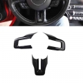 Carbon Fiber ABS Car Interior Steering Wheel Cover Trim Moldings Car Styling for Ford Mustang 2015 2020