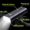 Powerful 5200mAh Bicycle Headlight 1000 Lumen LED Front Bike Light USB Rechargeable Waterproof MTB Bike Lamp Cycling Flashlight|