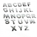 45mm Height Alphabet 3d Solid Metal Badge Car Sticker Letters Numbers Logo Diy Decal Emblem Automobiles Accessories Sticker