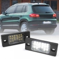 1 Pair Canbus Error Free White 18smd Led Number License Plate Lights For Vw Touareg Tiguan Golf 5 Passat Touring Porsche Cayenne