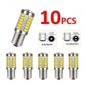 10pcs 1156 1157 Led Car Turn Signal Light 33 Smd 5630 5730 Auto Reverse Tail Brake Bulb Drl Light Dc 12v Led - Sign