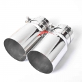 1 Pc Car Modified Stainless Steel Exhaust Pipe Universal Straight Edeg Shiny Muffler Tip For Mitsubishi - Exhaust Assembly - Off