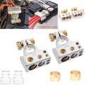 2pcs Car Battery Terminal Connectors 0/2/4/8/10 Gauge Positive Negative Auto Car Marine Battery Terminal Connectors Shims - Batt