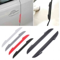 Hot 4pcs Car Side Door Edge Protector Protective Strip Scrape Guard Bumper Guards Handle Cover 3d Sticker Car Styling Emblem - S