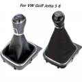 5 6 Speed Car Gear Shift Knob for VW Golf 5 6 Jetta 5 6 Leather Gaiter Boot Cover Lever Stick Accessories|Gears| - Officematic