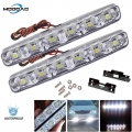 2pcs Drl Daytime Running Lights Car-styling Fog Drl Daytime Lamp Dc12v 6000k Waterproof Super Bright Car Stylish Light - Light B