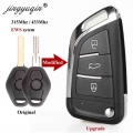 Jingyuqin Modified Flip Remote Key For Bmw 1/3/5/7 Series X3 X5 Z3 Z4 Keyless Entry Transmitter Ews System 315mhz/433mhz Id7935