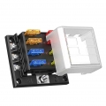 6 Way Blade Fuse Box Fuse Block Holder with Fuses for 12V 24V Fuse Box Holder M5 Stud With LED Indicator Light Car Marine|Fuses|