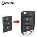 Keyyou 3 Button Rubber Remote Car Key Pad For Volkswagen Vw Golf 7 4 5 Mk4 6 For Skoda Octavia For Seat Leon Ibiza Altea Key Fob