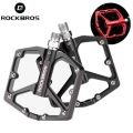 Rockbros Aluminum Alloy Bike Pedals Mtb Road Anti-slip Ultralight Sealed Bearing One-piece Molding Anti-oxidation Bicycle Pedals