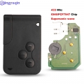 jingyuqin 3 Button 433Mhz ID46 PCF7947 Chip & Insert Small Remote Smart Key Card For Renault Megane Scenic Grand Supersonic