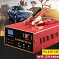 12V 24V Battery Charger Lead acid Battery Charger Full Automatic Intelligent Pulse Repair Quick Charger for Car Motorcycle| |