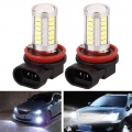 2pcs H8 H11 Led Fog Light Bulb 12v 6.6w 5730 33smd Tail Lamp Car Light Parking 12v Auto 6000k White - Fog Light Bulbs - Officema